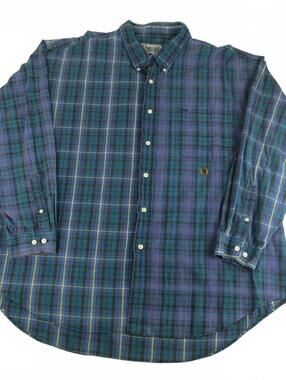 Vintage Siegfried Men's Multi-Plaid Button-Down Shirt 3X Big